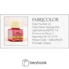 تصویر Montmartre / مونمارت / رنگ پارچه / 55 میل / Flamingo pink / کد 25 