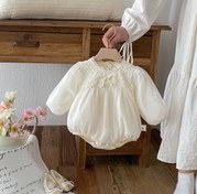 تصویر پیراهن-بادی مجلسی نوزادی وارداتی لاکچری - یک 