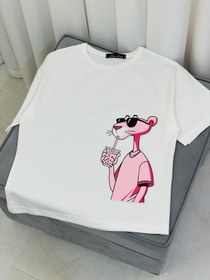 تصویر ست تیشرت و شورتک پلنگ صورتی 