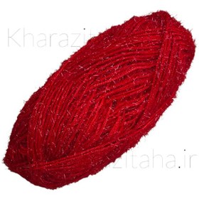 تصویر کاموا سوزنی قرمز نیم کیلو (پنج عددی)