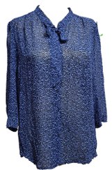 تصویر شومیز مجلسی زنانه استوک نو دکمه دار کد A+99 