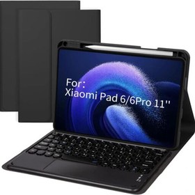 تصویر کیف کیبوردار تبلت شیائومی Xiaomi pad6-6pro جای قلم دار smart keyboard case 