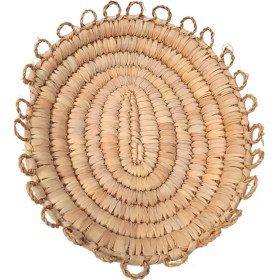 تصویر سبد حصیری متوسط بیضی 