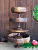 تصویر سرویس پذیرایی چوب گردو کد ۰۰۹ ست کامل 