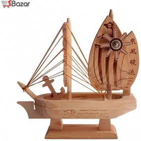 تصویر کشتی چوبی دکوری موزیکال 