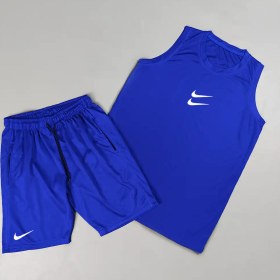 تصویر ست رکابی (تاپ) و شلوارک حلقه ای بدنسازی | ورزشی مدل NIKE20 