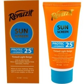 تصویر کرم ضد آفتاب رینوزیت رنگی NA25 Renuzit sunscreen Tinted NA25 cream 50 ml