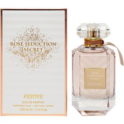 تصویر عطر ادوپرفیوم زنانه فراگرنس ورد مدل Rose Seduction Secret حجم ۱۰۰ میل رایحه شیرین معتدل 