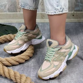 تصویر کتونی زنانه اسپرت مدل نیوبالانس 9060 new balance کرم سفید کد 88700 