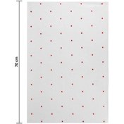 تصویر کاغذ پوستی طرح قلب ابعاد 70×50 فروش به صورت بسته 50 عددی کاغذ پوستی با طرح قلب مناسب برای تزیین بسته‌ بندی انواع محصولات با قیمت مناسب گرماژ 20 گرم وزن یک عدد کاغذ 7 گرم