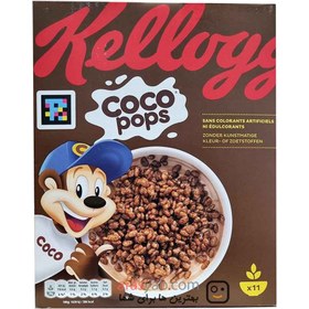 تصویر کورن فلکس شکلاتی کوکو پاپس برند کلاگز 330 گرم coco pops غلات صبحانه کلاگز