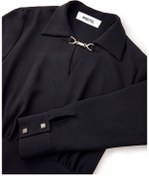 تصویر خرید اینترنتی پیراهن رسمی زنانه سیاه برند ipekyol IW6230002234001 ا Metal aksesuarlı elbise Metal aksesuarlı elbise