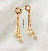 تصویر گوشواره مرواریدی بلند 