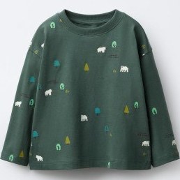 تصویر تیشرت نوزاد سبز تیره زارا 4456/565/529 