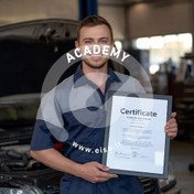 تصویر مدرک بین‌المللی تعمیرکاران خودرو 