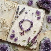 تصویر دستبند انرژی‌درمانی سنگ آمیتیست 