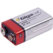 تصویر باتری کتابی Gigacell Ultra Heavy Duty 6F22 9V شرینک 
