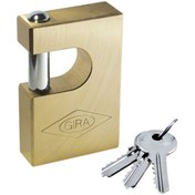 تصویر قفل کتابی گیرا Gira850 85mm کد 001 Gira 001 850 85mm Padlock