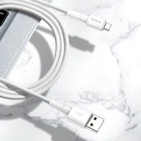 تصویر کابل USB به Micro USB بیسوس مدل Mini White Baseus CAMSW-D02 Mini White cable USB to Micro USB