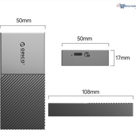 تصویر قاب اس اس دی M.2 اوریکو M208C3-U4 ORICO-M208C3-U4 USB4.0 Type-C M.2 NVMe SSD Enclosure