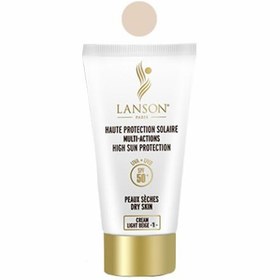 تصویر کرم ضد آفتاب و ضد چروک لنسون رنگی مناسب پوست چرب SPF50 Lanson sunscreen and anti wrinkle Multi action for oily skin SPF50 Cream 40ml