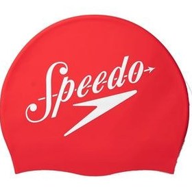 تصویر کلاه شنا قرمز مردانه و زنانه شعار PRT CAP AU اسپیدو SPEEDO 