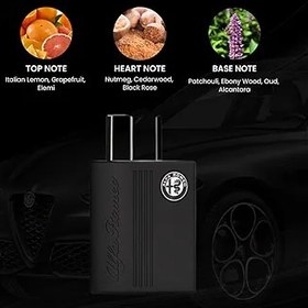 تصویر ادوپرفیوم مردانه آلفا رومئو مدل بلک حجم۱۲۵میل Alfa Romeo back Eau de Toilette