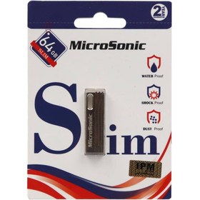 تصویر فلش 64 گیگ میکروسونیک Microsonic SLIM Microsonic SLIM USB 2.0 64GB Flash Memory