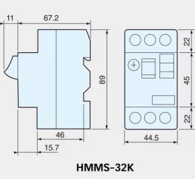 تصویر کلید حرارتی (محافظ موتور) MPCB برند HYUNDAI مدل HMMS-32K 24:32 