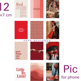 تصویر پک پوستر قرمز (12 عددی) 