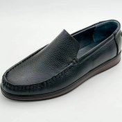 تصویر کفش کالج مردانه تمام چرم اصل تبریز رنگ مشکی 