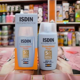 تصویر ضد آفتاب فیوژن واتر مجیک بی رنگ ایزدین با spf50 