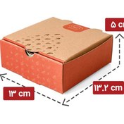 تصویر جعبه اسنک تک جفتی دو رنگ چاپ 