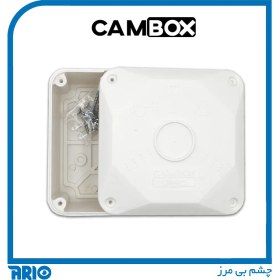 تصویر باکس جعبه تقسیم پلاستیکی روکار کم باکس CAM BOX CA-12W PRO سایز 12*12 پرو لولادار سفید 