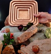 تصویر سرویس پذیرایی ۵ تکه چوبی طرح مربع 