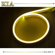 تصویر ریسه نئون فلکسی درجه 1 لیمویی 