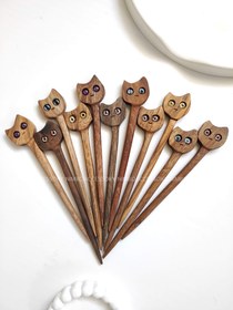 تصویر کانزاشی چوبی گربه 359 