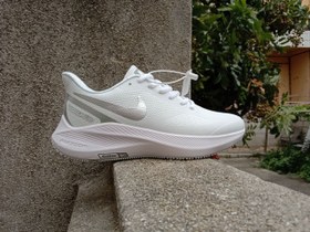 تصویر کفش رانینگ نایک ایر زوم ۷ اکس چرمی تمام سفید Nike Air Zoom 7X 