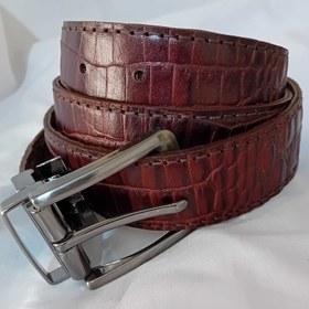 تصویر کمربند‌چرم‌دورو‌‌دست‌دوز 