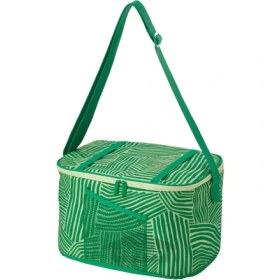 تصویر کیف سرد و گرم نگهدارنده طرح دار/سبز ایکیا 36x26x22 سانتی متر IKEA NÄBBFISK IKEA NÄBBFISK Cooling bag patterned/green 36x26x22 cm