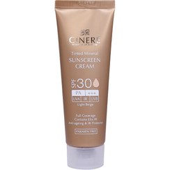 تصویر کرم ضد آفتاب رنگی مینرال سینره SPF30 Cinere sunscreem Tinted mineral SPF30 Cream 50ml