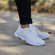 تصویر حراج واقعی کفش کتونی اسپرت مردانه و پسرانه مدل اسکیچرز رنگ سفید تمام فوق العاده زیبا وپرطرفدار 