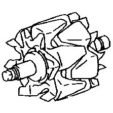 تصویر 27330-64570 - آرمیچر دینام corolla 90-92 Toyota Corolla 1990–1992 Alternator Armature (Rotor) – OEM 27330‑64570