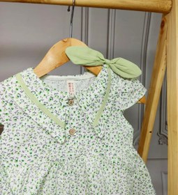 تصویر سارافون بهاری دخترانه 163 - صورتی / سایز L ا Spring sarong for girls Spring sarong for girls