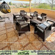 تصویر ست مبل حصیری باغی ۷ نفره 