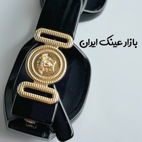 تصویر عینک آفتابی اسپرت ورساچه مستطیلی مشکی کد 147 