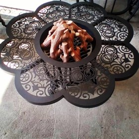 تصویر هیزم شومینه مدل در ختی 