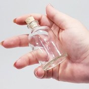 تصویر ویال 50 سی سی بطری شیشه ای کوچک گیفت با چوب پنبه پرتغالی اصلی 