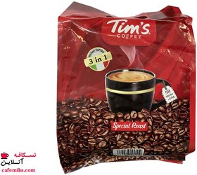 تصویر کافی میکس 3 در 1 تیمز بسته 48 عددی Tims 3 in 1 Coffee Mix  Pack of 48 Sachets