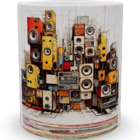 تصویر ماگ با طرح Pure Sound Vintage Audio Hifi Setup 